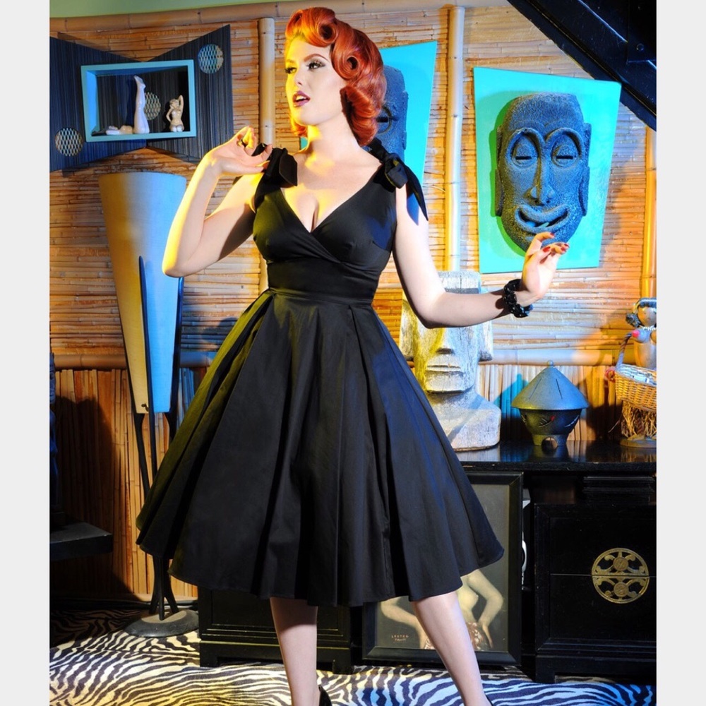 Pinup Couture Black Midi Dress